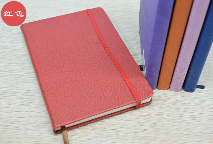 Custom 2016 Agenda Diary, Cheap A5 PU Leather Notebook with Elastic Band
