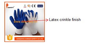 White Nylon Safety Gloves Blue Latex Gloves Gloves Dnl106