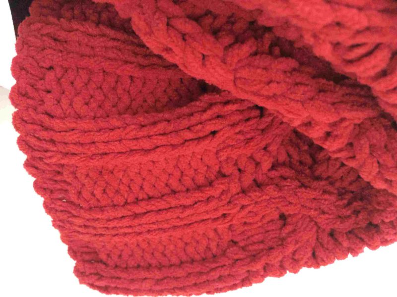 Synthetic Wool Chenille Throw Blanket