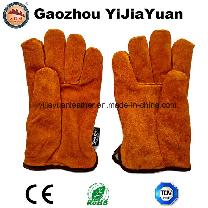 Leather Safety Hand Protection Winter Warm Gloves for Driving