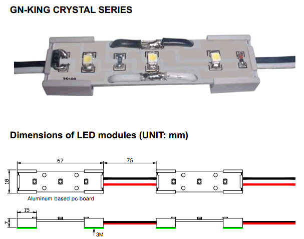 3528 Channel Letter Module with 12V (GN-CLM-KC)