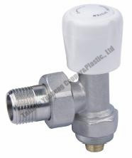 Nickeling Brass Radiator Valve with Plastic Handle (YS5002)