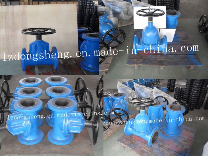 Hand Wheel Operator Rubber Lined Diaphragm Valve