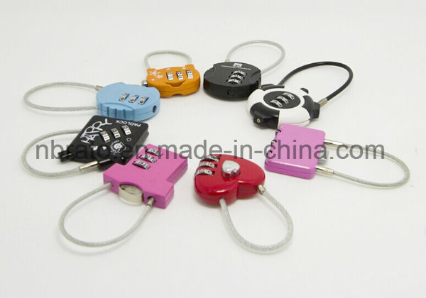 Zinc Alloy Combination Heart Shaped Lock