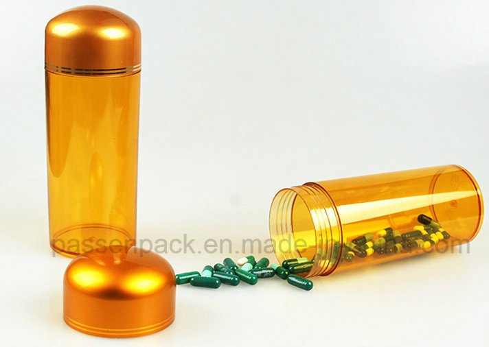 Amber Plastic Bottle for Tablet Packing (PPC-PETM-018)