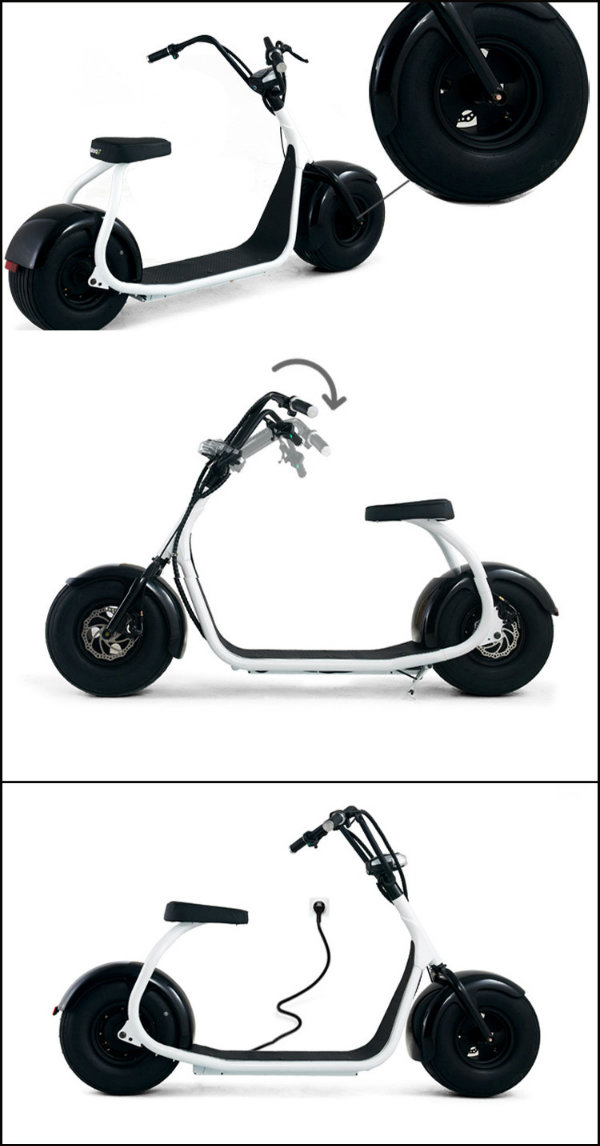 Citycoco Scrooser Style Big Wheel E City Scooter, Electric Motorcycle for Adult Electric Motorcycle Hot