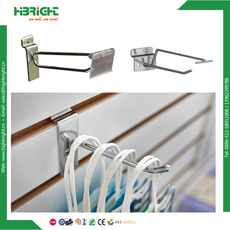 MDF Mounted Metal Wire Slatwall Hook