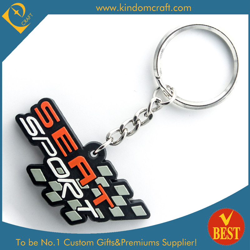 Wholesale China Eco-Friendly Sports Rubber PVC Key Chain with High Quality