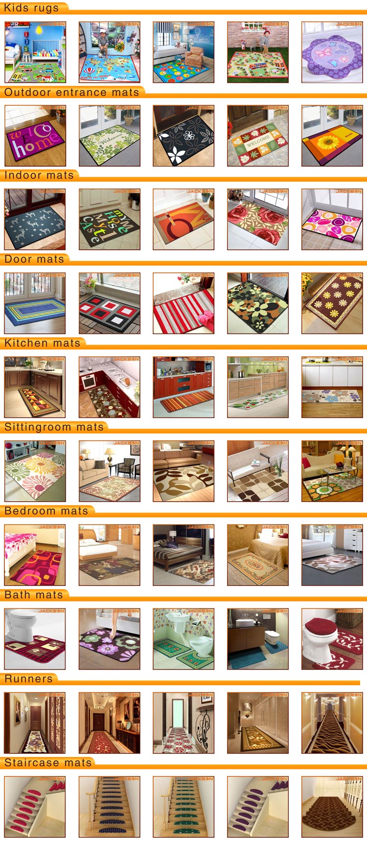 Nylon Printed Rugs and Carpets