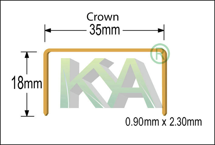 Carton Close Staples (3518 copper) for Packaging