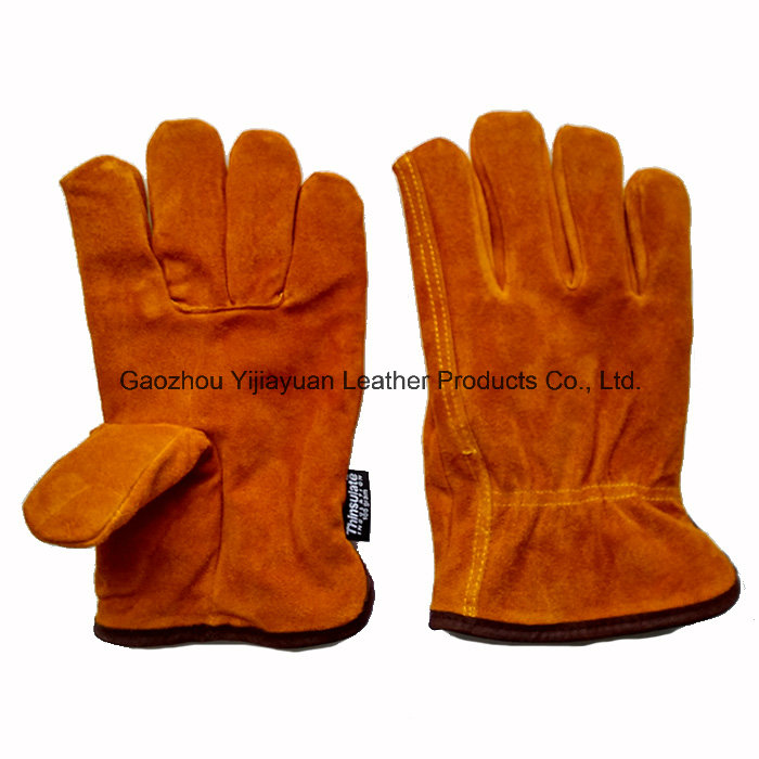 Cow Split Leather Winter Drivers Working Gloves with Thinsulate Full Lining