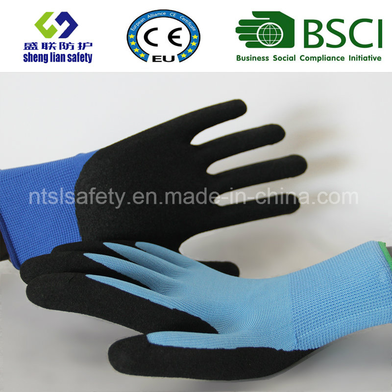 13 Gauge Nylon Liner, Nitrile Coating, Sandy Finish Safety Work Gloves (SL-NS105)