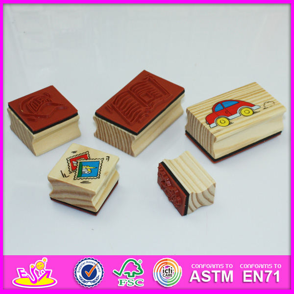 2014 New Wooden Kids Stamp Toys, Popualr Children Stamp Toys and Hot Selling Wooden DIY Stamp Toys with Best Price W03A014