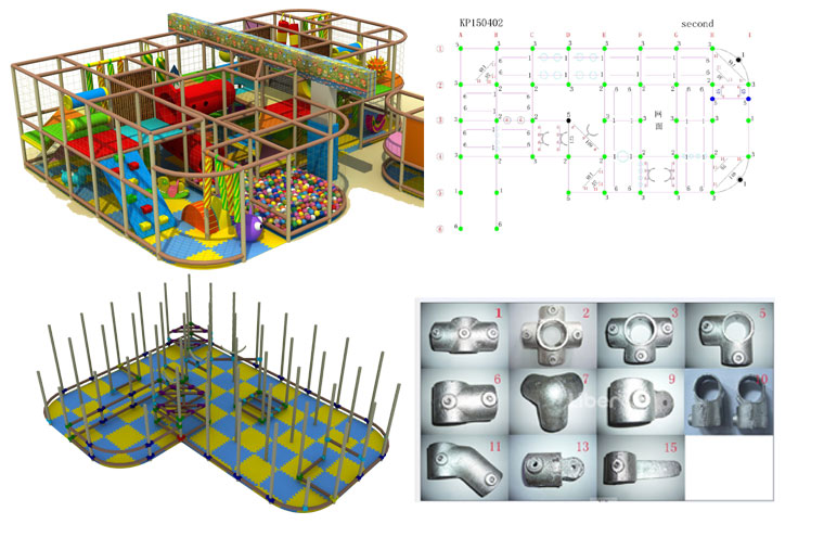 Kids Commercial Playground Jungle Gym Indoor Playground