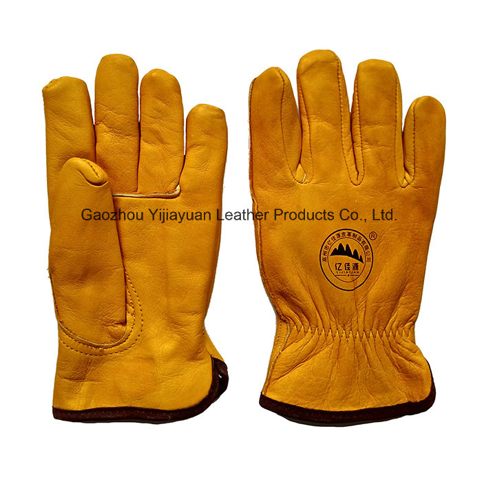 Cow Leather Winter Warm Driving Gloves with Thinsulate Full Lining