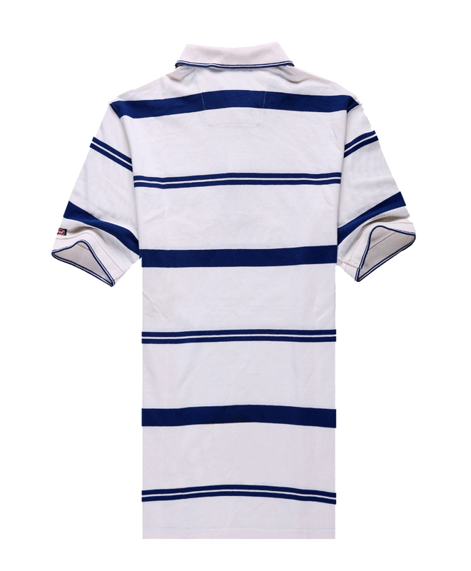 Cotton Stripes Golf Polo Shirt for Men