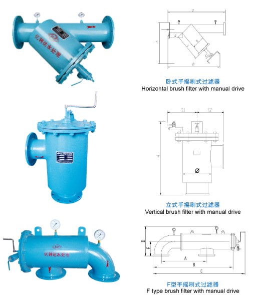 Electric Self-Cleaning Brush Water Filter Solid Liquid Filtration