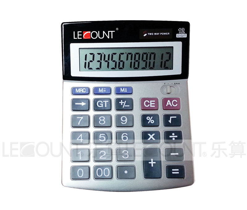 12 Digits Dual Power Office Calculator with Rounding Selection Function (LC288)