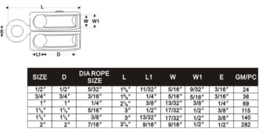 Fixed Pulley with Double Wheel Dr-0176z