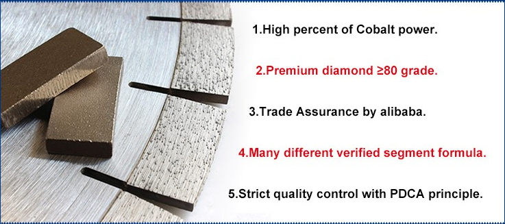 Diamond Segment for Cutting India Granite