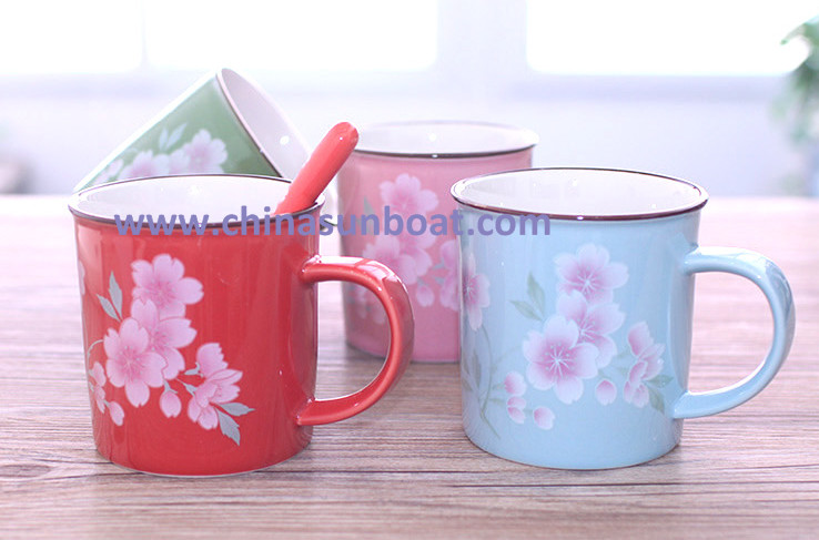 Sunboat Enamel Cup Enamel Mug Cup Coffee Cup Milk Cup Tableware Kitchenware/ Kitchen Appliance