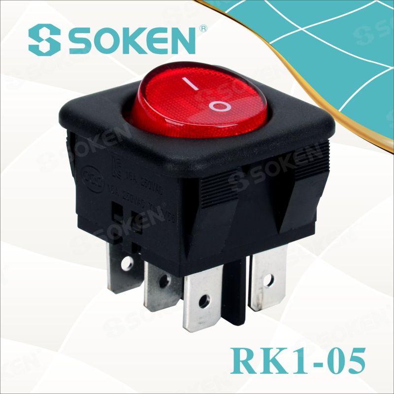 Lighted on off Rocker Switch on on