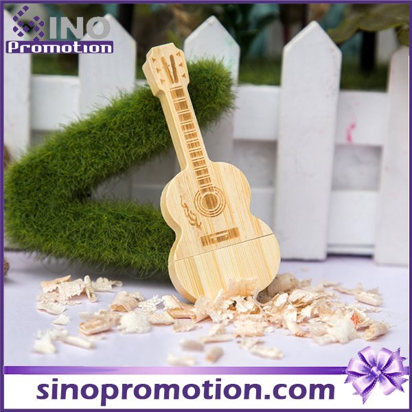 Wholesale Miniature Wooden Guitar USB Flash Drive 8GB