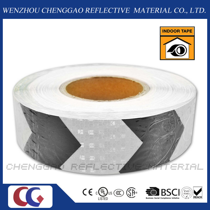 PVC Black and White Road Safety Arrow Reflective Tape (C3500-AW)