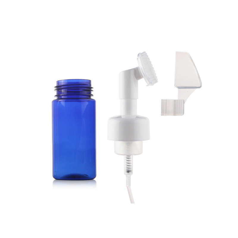 Cosmetic Foaming Pump Bottles with Brush for Cleaner 100ml