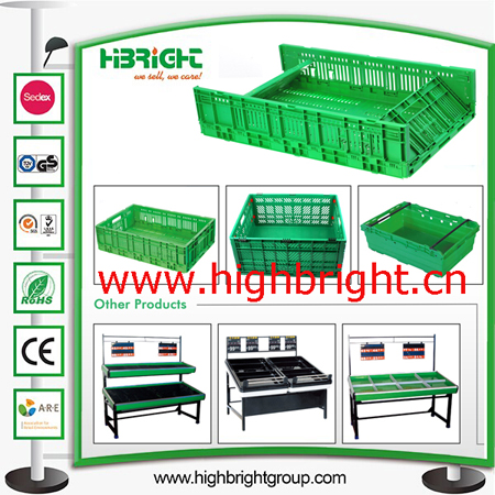 Portable Virgin PP Strong and Durable Plastic Pallet Crate with Handles