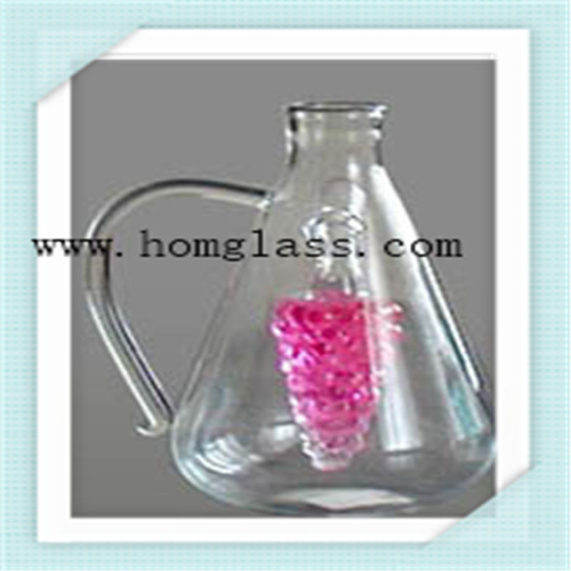 High Quality Borosilicate Glass Wine Bottle Apothecary Jar Castors