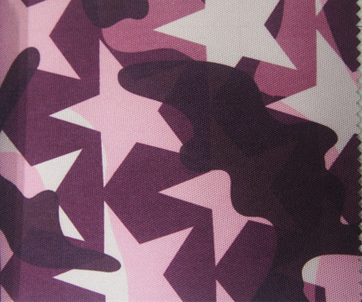 900d Camouflage Star Printed Polyester Fabric with PU Coating