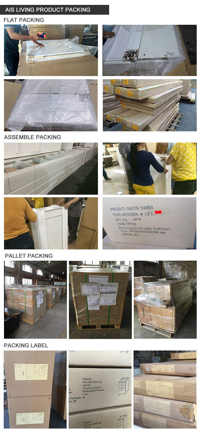 Foshan Factory Double Color Melamine Playwood Kitchen Cabinets Furniture (AIS-K948)