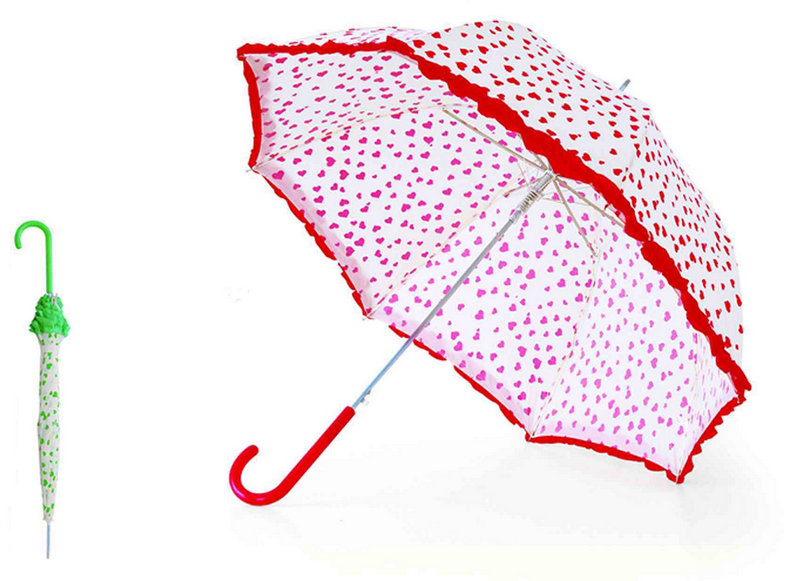 Heart Printing Birdcage Skirt Umbrella with Plastic Handle (YS-SA23163508R)