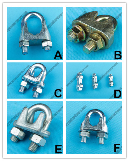 Rigging Hardware Galv Malleable U. S. Type Wire Rope Clip