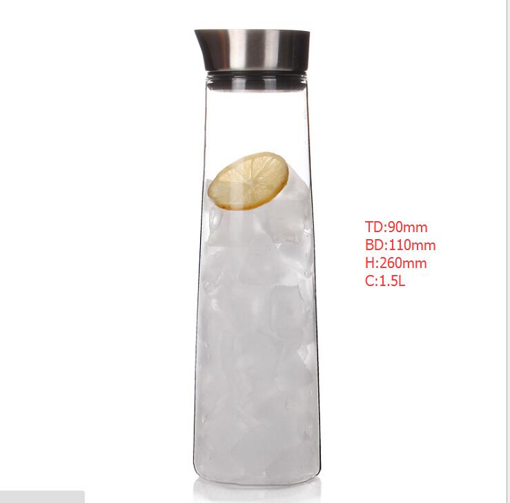 1.5L Hear Resistance Glass Bottle Ice Water Storage Water Kettle