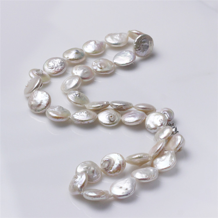 Snh Natural Coin Shape Women Pearl Jewelry Set