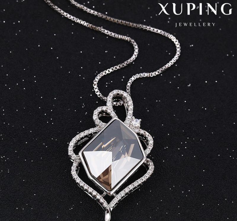 43089 Fashion Elegant Crystals From Swarovski Rhodium Imitation Jewelry Pendant Necklace