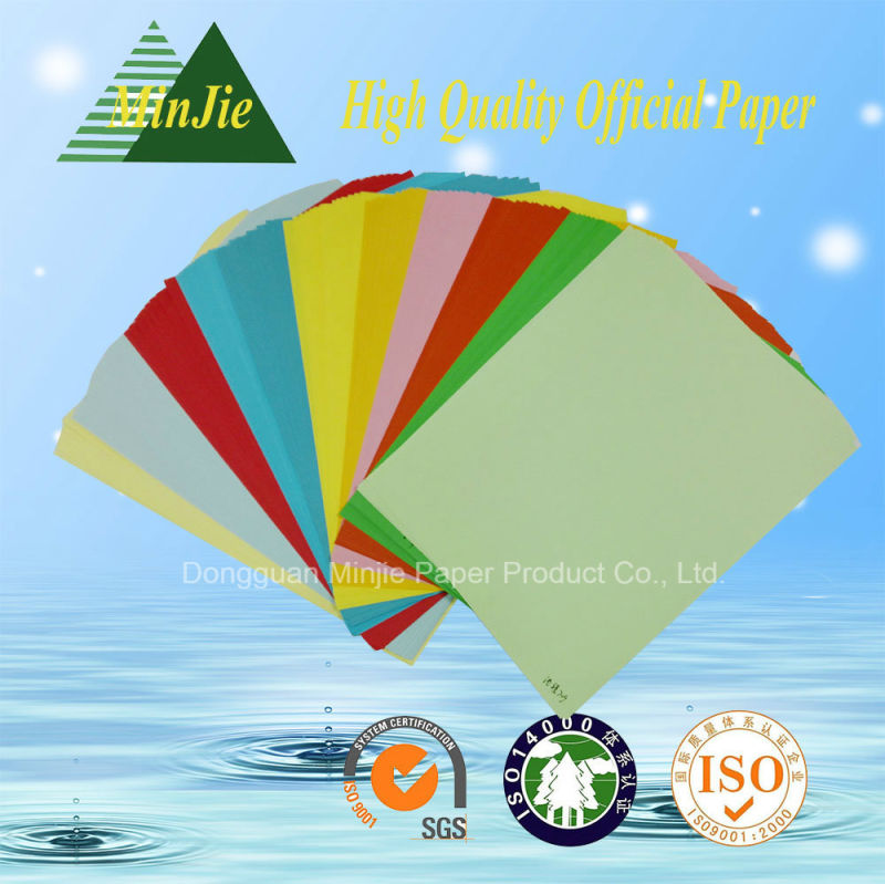 100% Wood Pulp Colorful A4 Copy Paper for School and Office Use