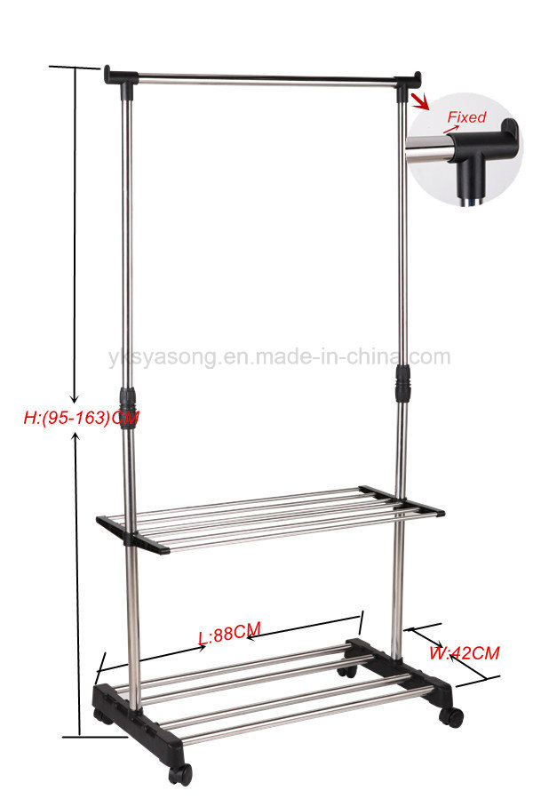 Stainless Steel Single Pole Lift Drying Rack for Balcony