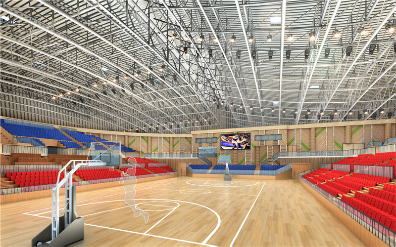 Easy Installation Space Frame Indoor Gym Bleachers