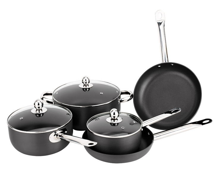 Kitchenware Hard Anodize Aluminum Cookware, Non-Stick Coating Cookware Set