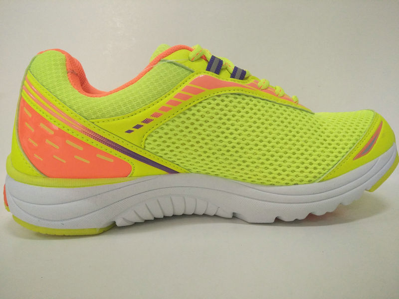 Bright Color Florescent Yellow Sports Footwear