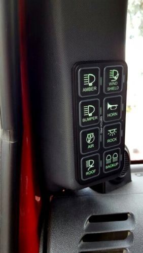 Button-Pros 8 Button Flush 8100 Bluetooth Panel Power System for Jeep Rzr UTV