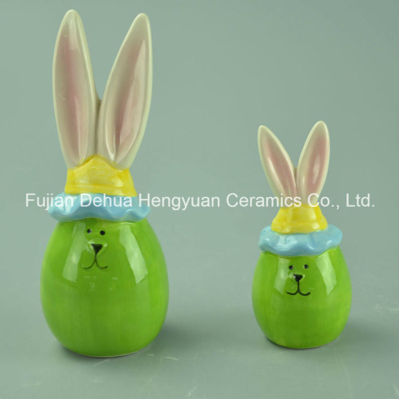 Lovely Cartoon Ceramic Decorative Easter Rabbit