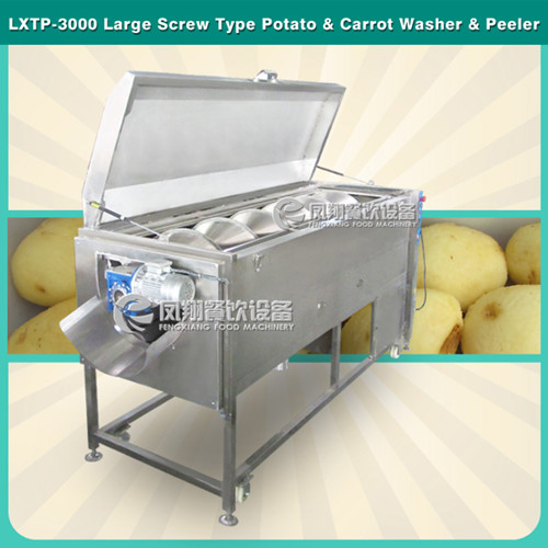 Full-Automatic Potato Washing Peeling Polishing Cutting Weighting Packing Production Line