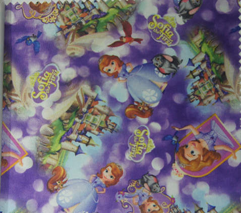 420d Cartoon Polyester Fabric with PU Coating