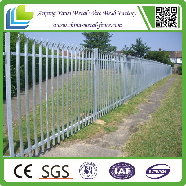 PVC Coated Metal Picket Palisade Fence for Low Price