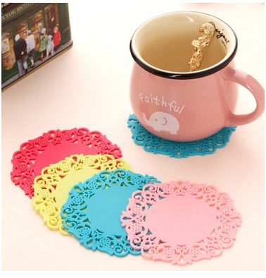 Pattern Lace Candy Coffee Cup Mat Heat Insulation Cup Pad