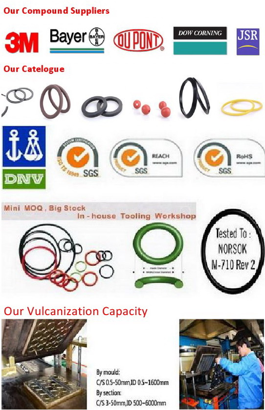 FDA Colorful Vmq Rubber O Ring for Food Industry